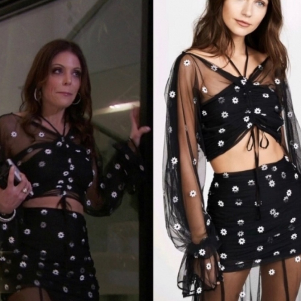 Alice McCall Mesh daisy top from runway
